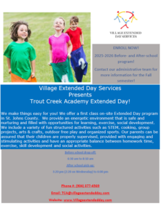 Extended Day at TCA – Trout Creek Academy